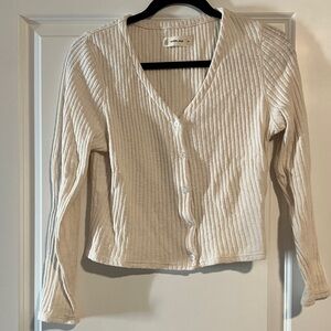 Everlane Off-White Ribbed Sweater